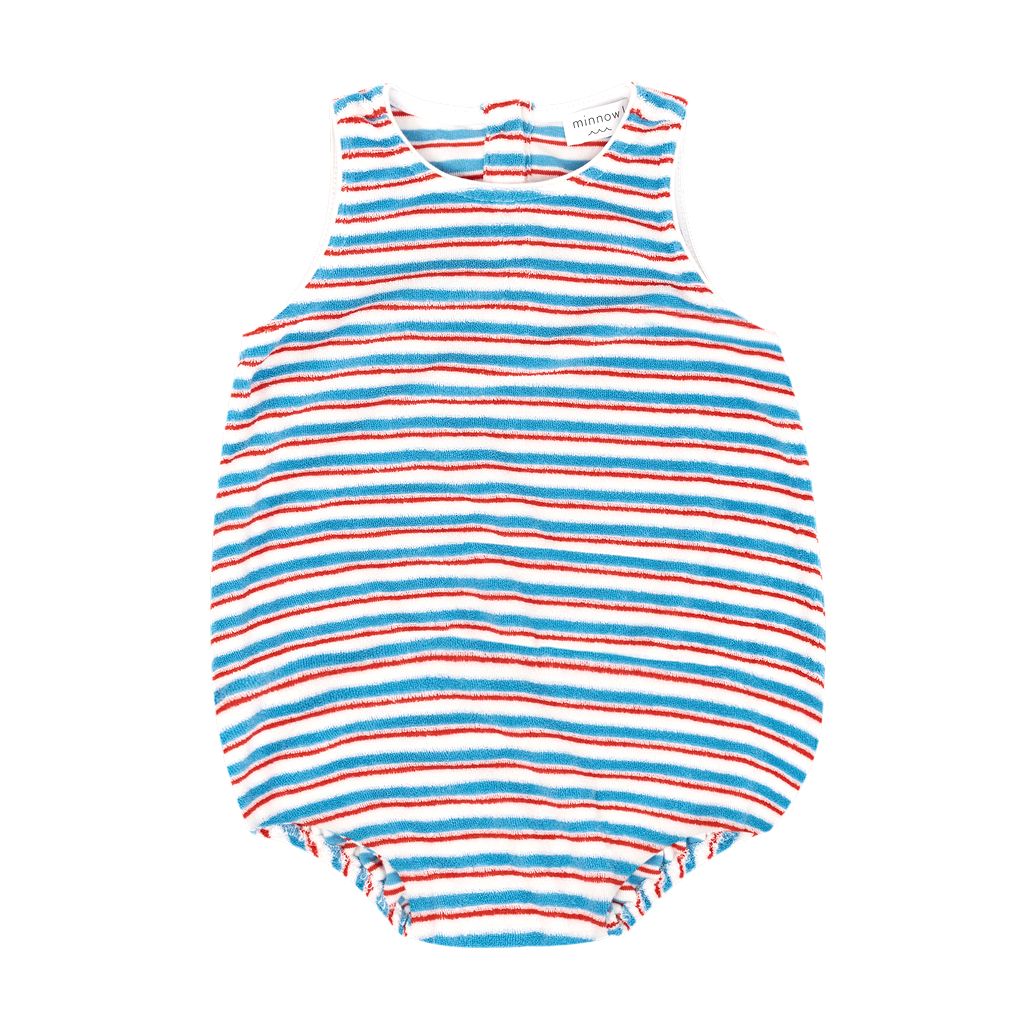 Baby Stripe French Terry Bubble Romper SS26