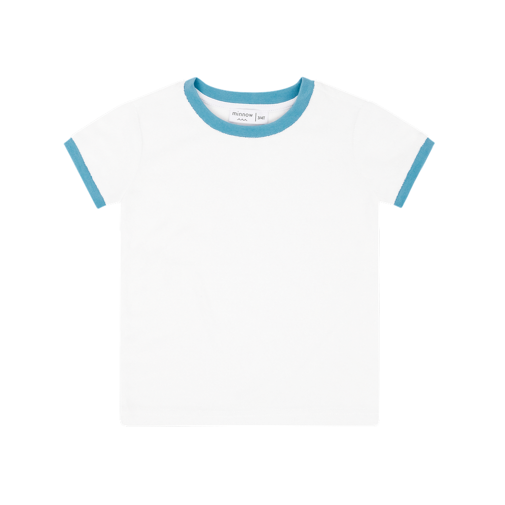 Unisex White French Terry Ringer Tee SS26