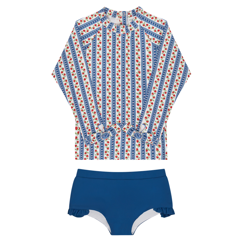Girls Strawberry Fields Tie Knot Sleeve Rashguard Set SS26