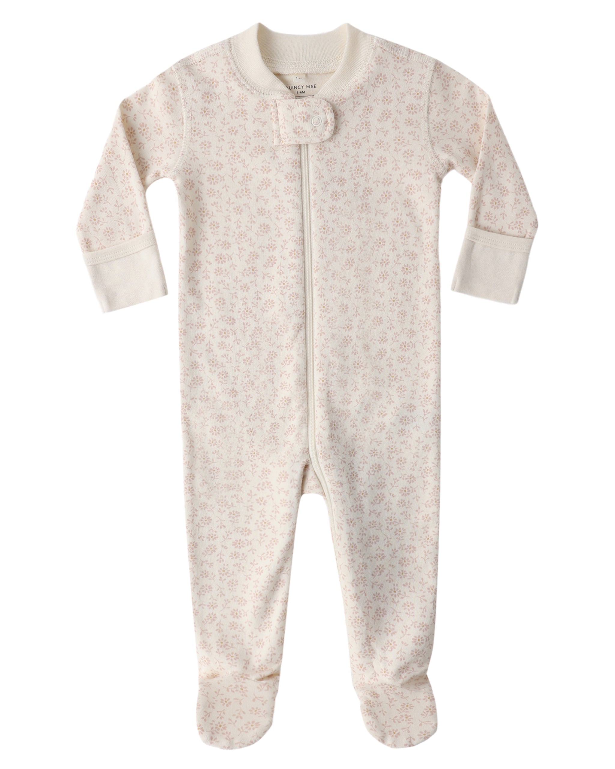 Zip Longsleeve Sleeper Footie Ditsy