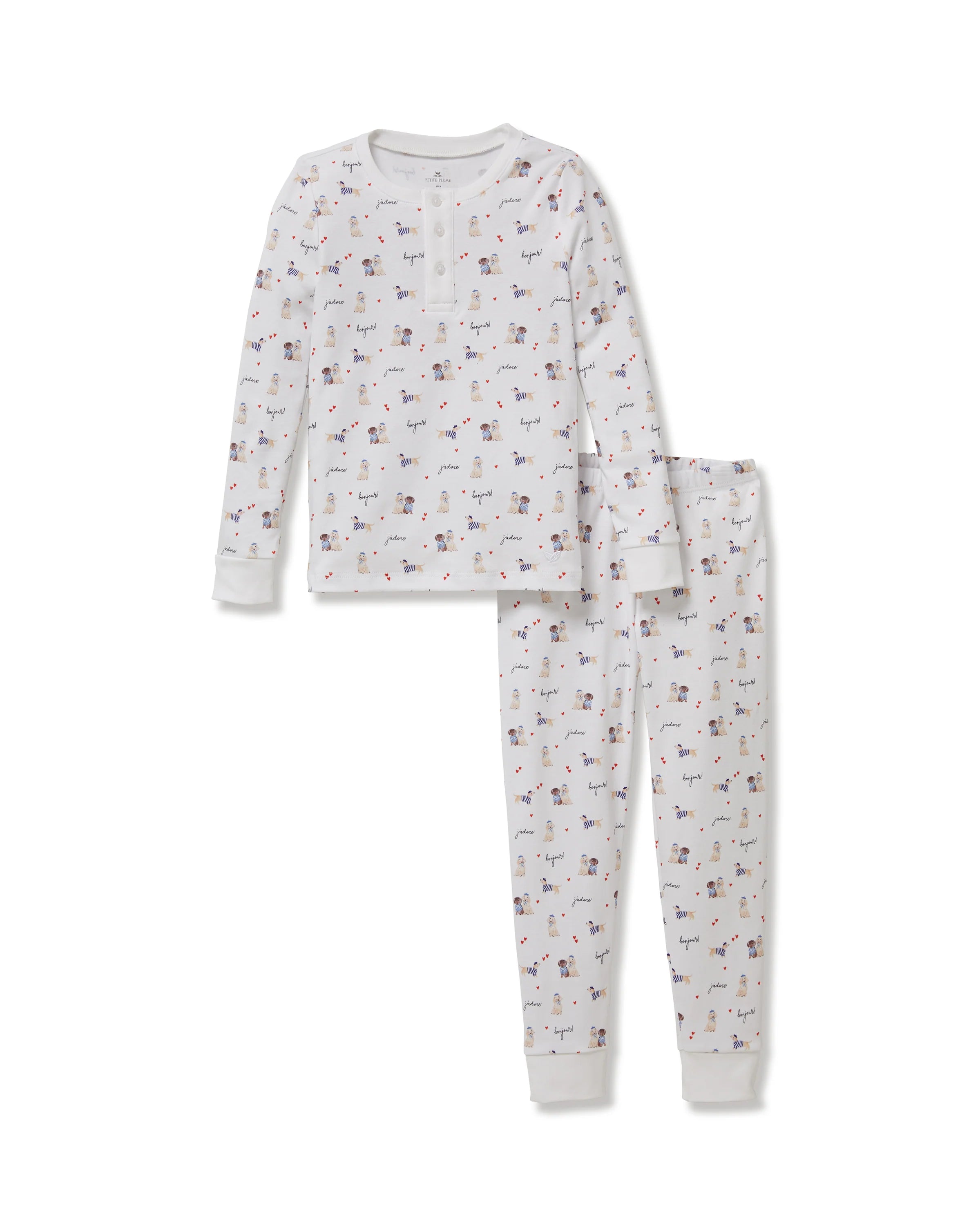 Kids Pima Snug Fit Pajama in Le Woof