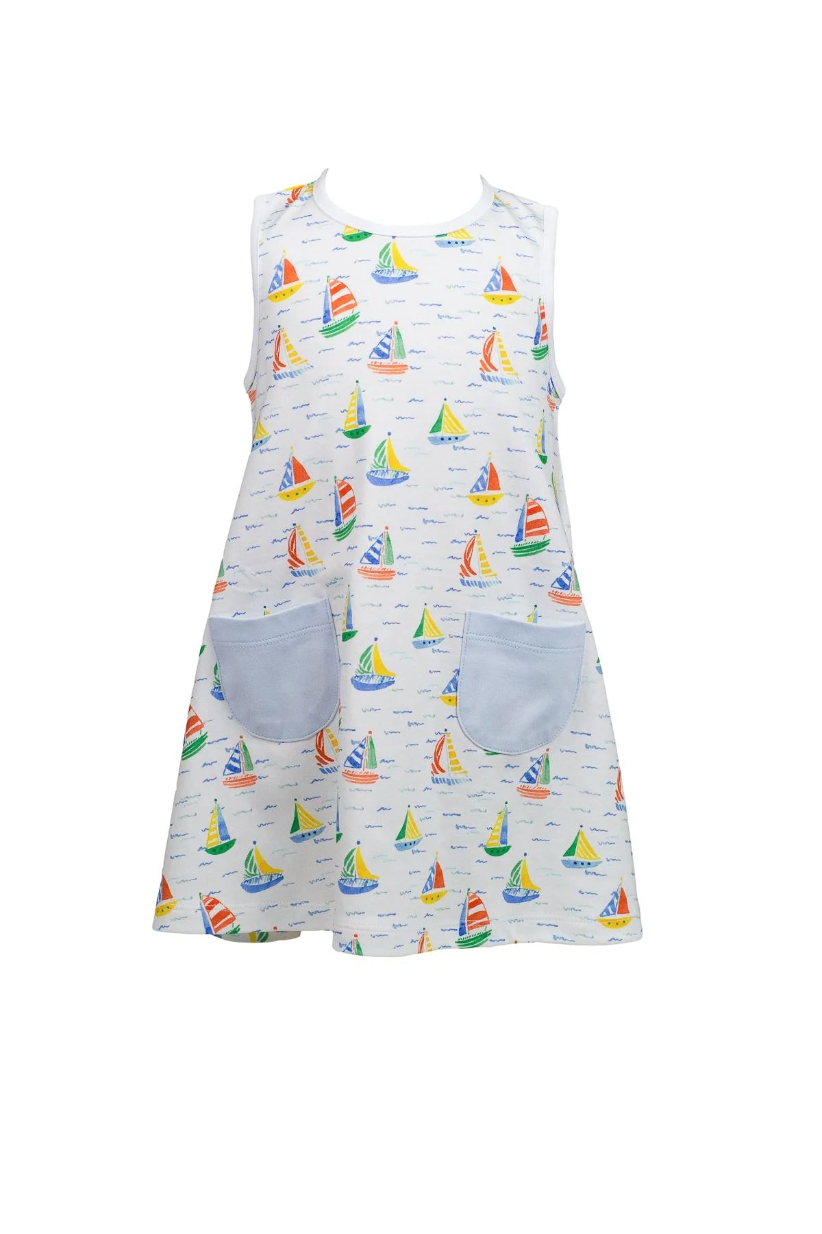 Sleeveless Dress in Yacht Print