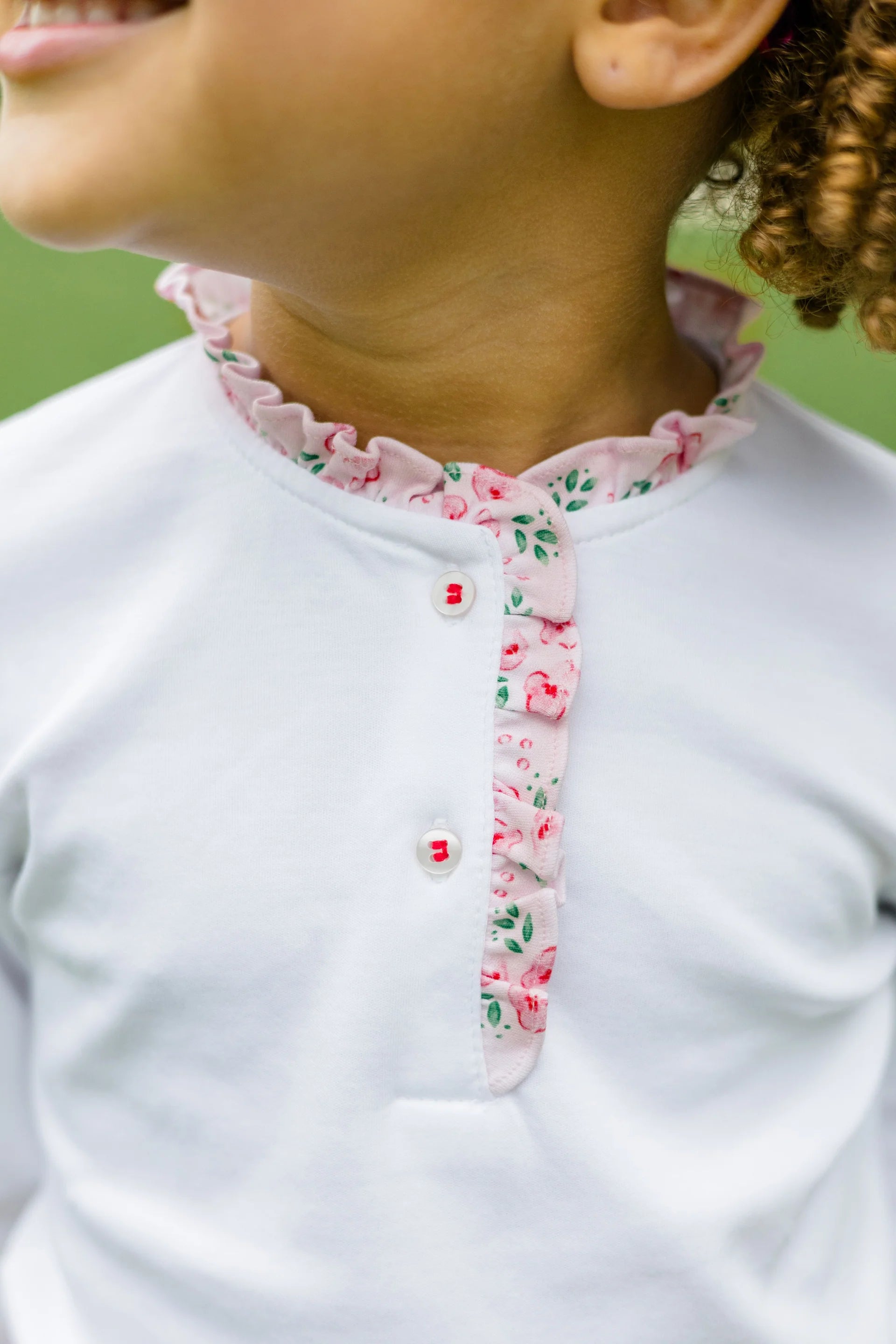 Zinnia Blooms LS Henley Shirt F26