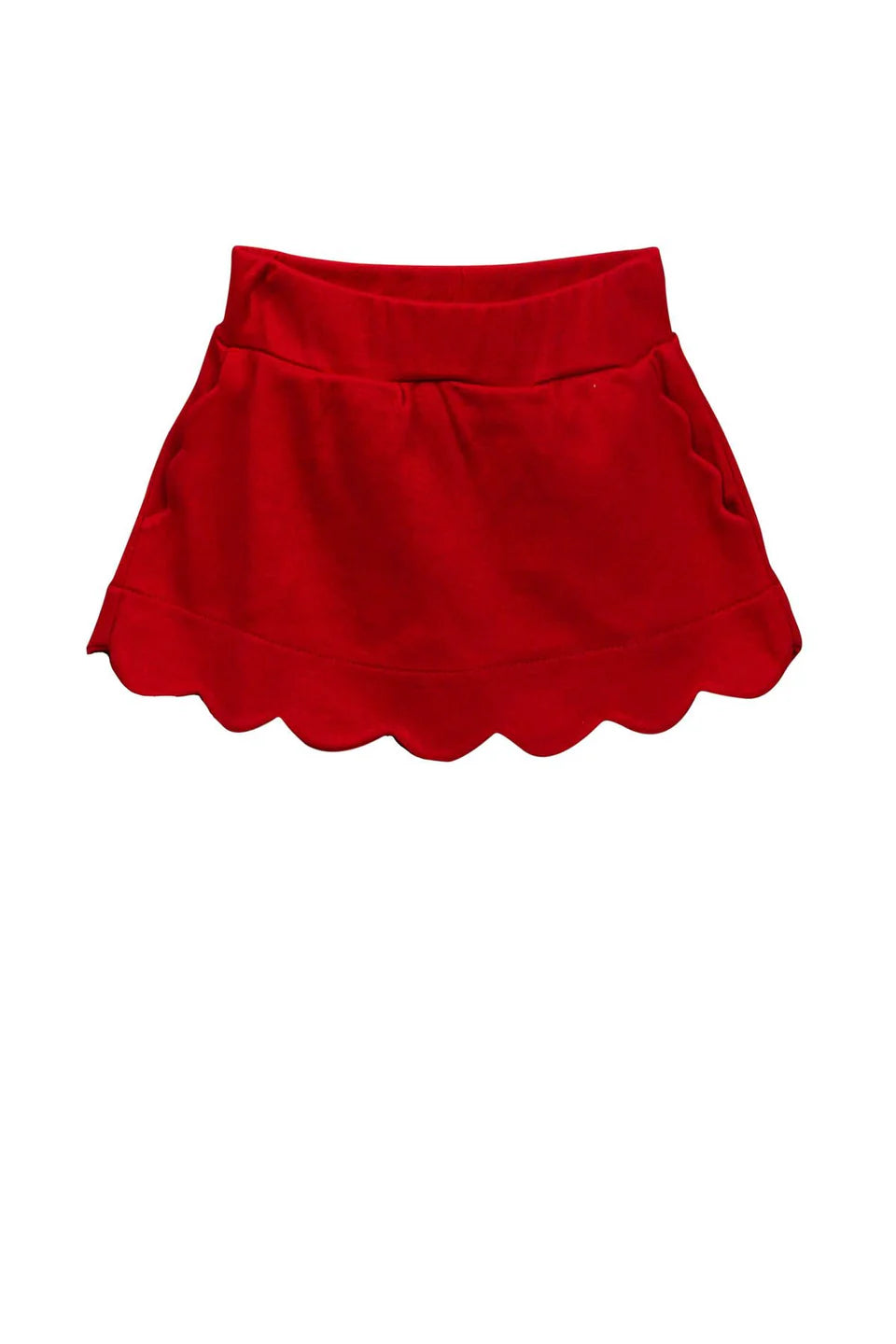 Red Scalloped Skort F26