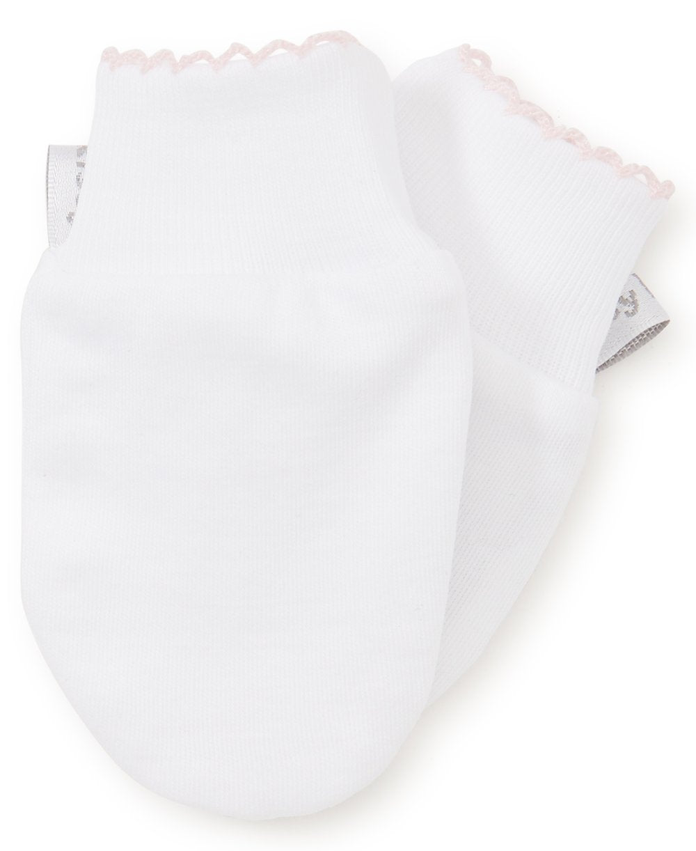 White/Pink Kissy Basics Mittens