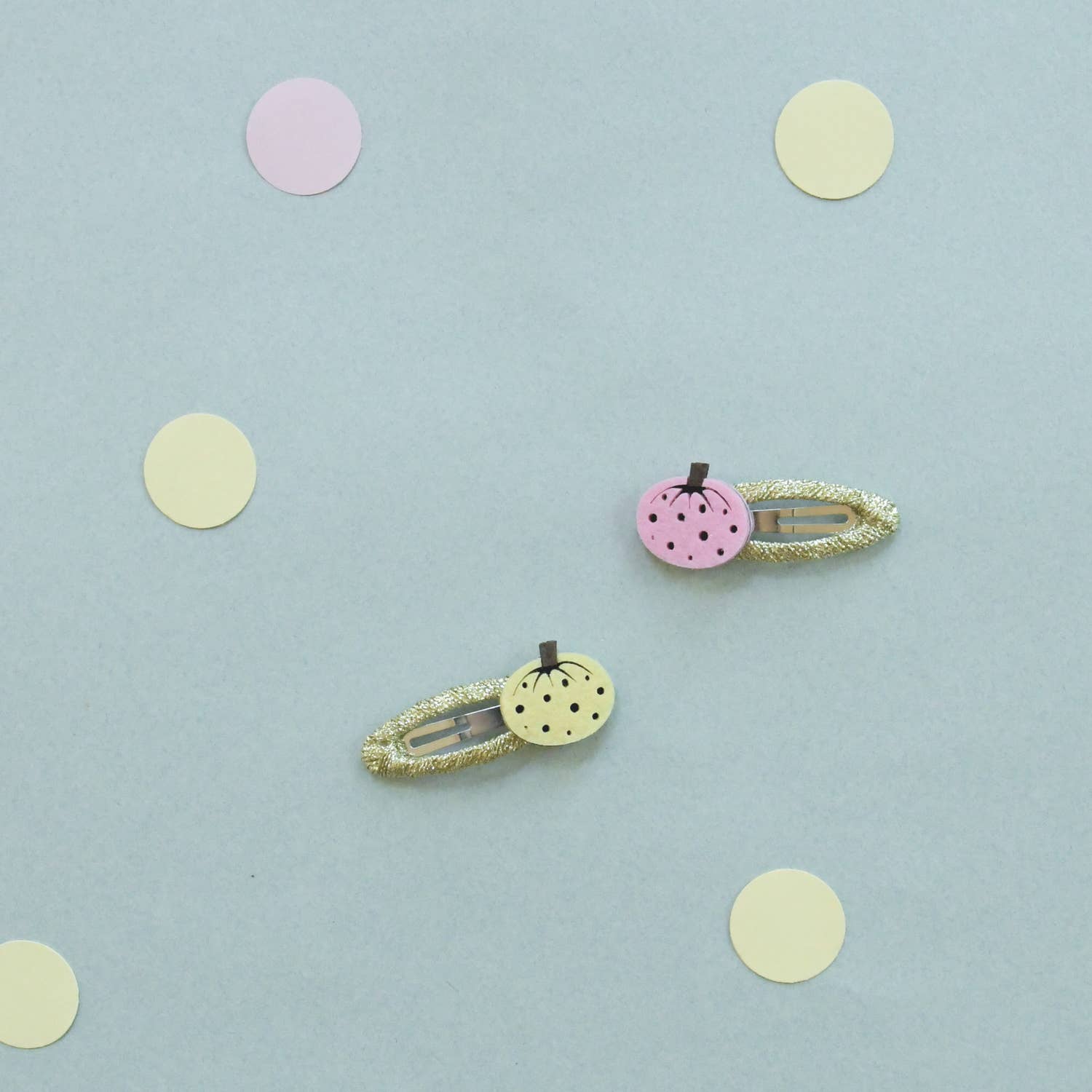 Spotty Pumpkin Clips