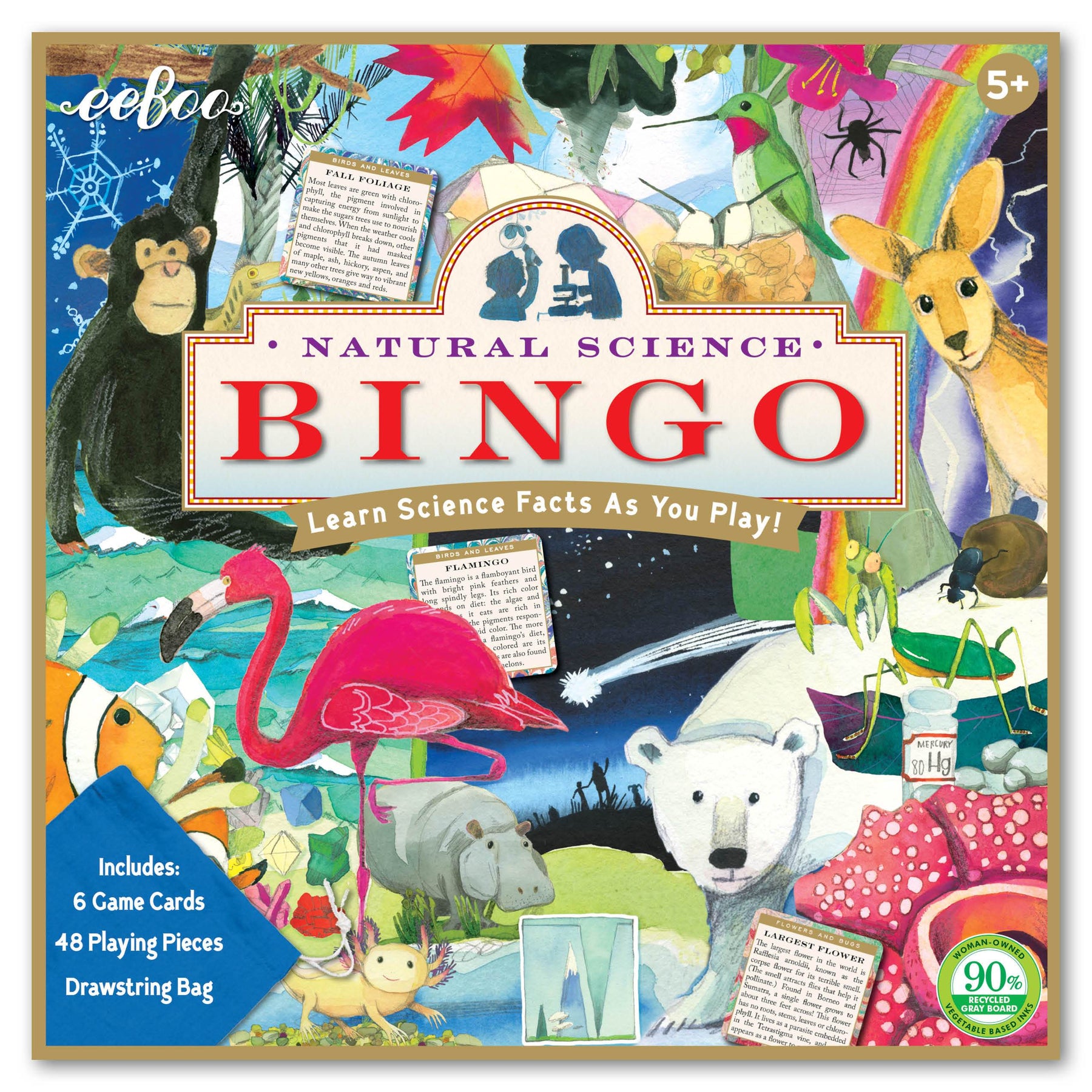 Eeboo Natural Science Bingo Pocket Full of Posies