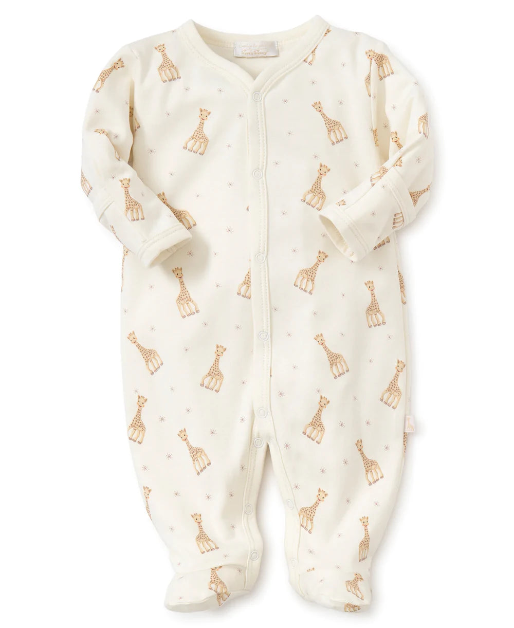 Sophie la Giraffe Print Footie Cream