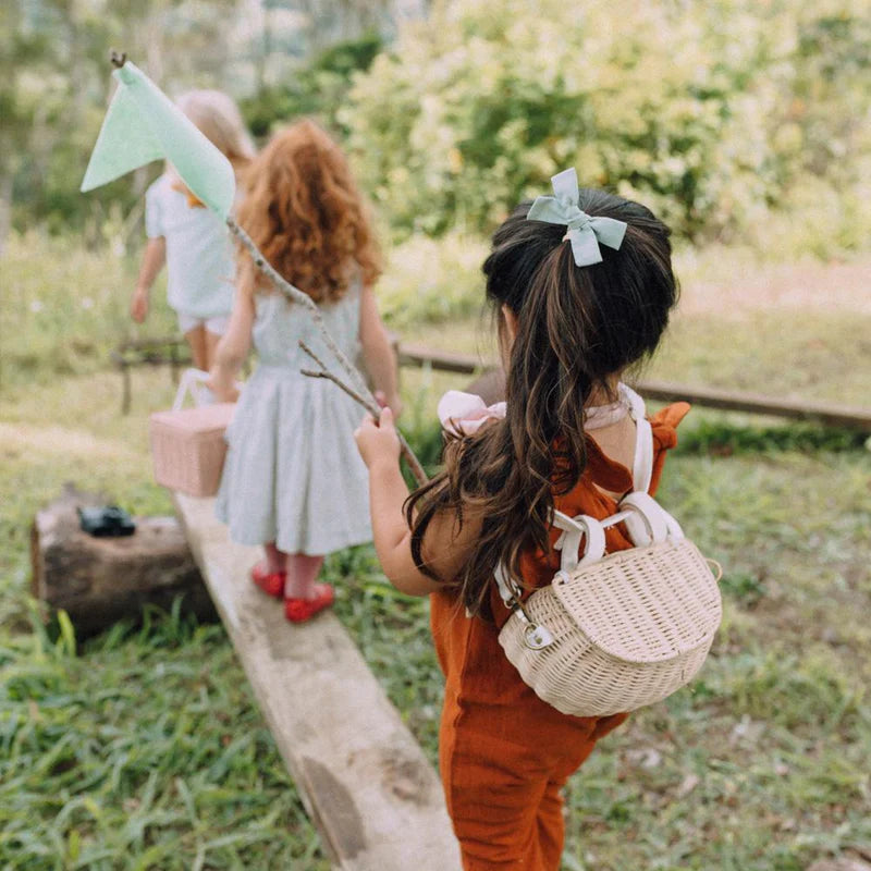 MINI CHARI RATTAN BAG straw